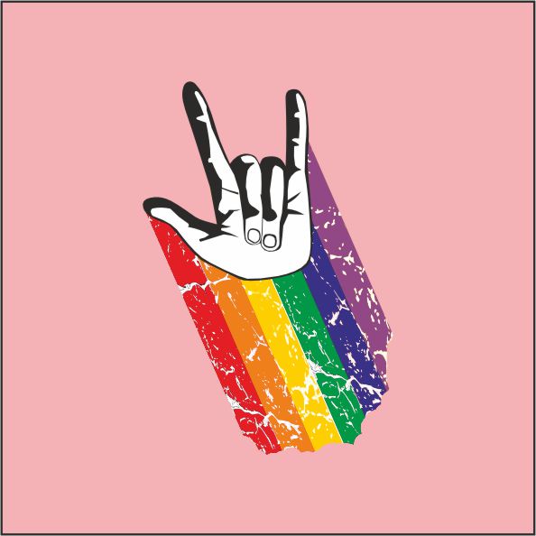 Love in Regenbogen mit New Classic-T in verschiedene Farbauswahl