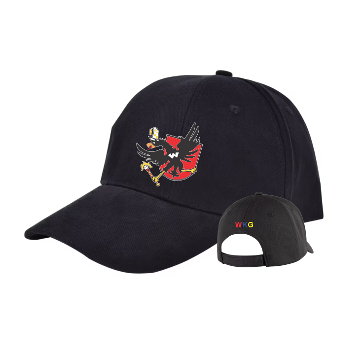 WKG Cap mit Klettverschluß schwarz 024066 mit Logo Adler